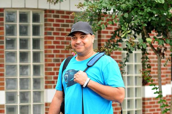 Smiling student on campus 